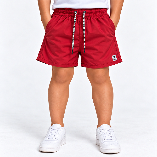 SHORT DÁGUA FLEX INFANTIL E JUVENIL - VERMELHO