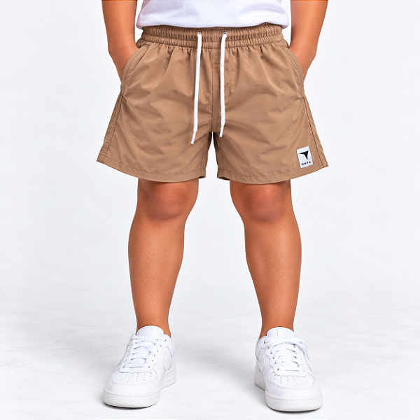 SHORT DÁGUA FLEX INFANTIL E JUVENIL - LISO AREIA