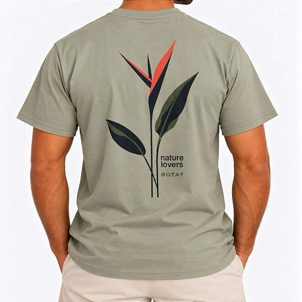 CAMISETA REGULAR PRINT - PLANTA TITANIO