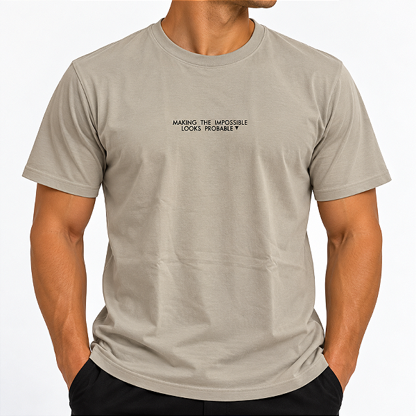 CAMISETA REGULAR MINIMAL - MAKING CAQUI