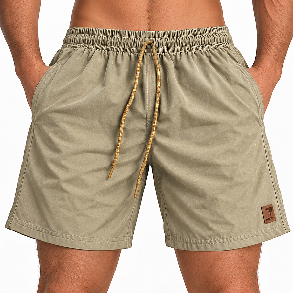 SHORT D´ÁGUA FLEX - RAJADO BEGE