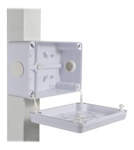 Caixa Proteção P/ Cam Cftv Externa + Suporte Para Poste