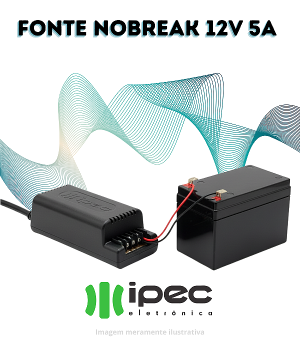 Fonte Nobreak 12v 6a Ipec Proteção Completa - Até 26 Câmeras