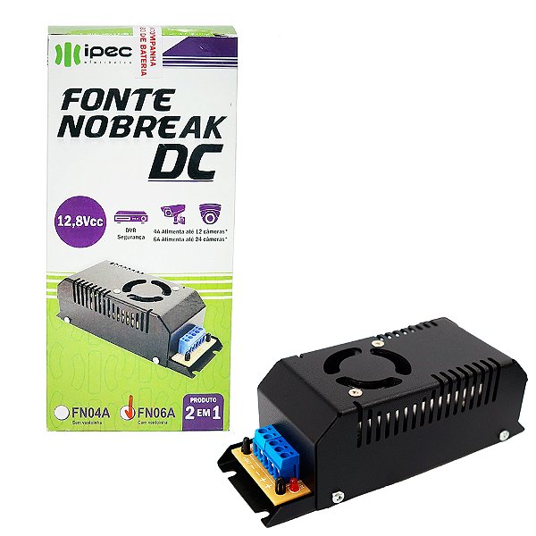 Fonte Nobreak 12v 6a Ipec Proteção Completa - Até 26 Câmeras