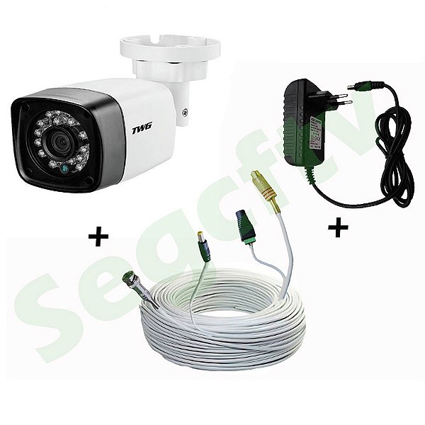 Kit Câmera (ligue Direto Na Tv) TWG 2mp + Cabo + Fonte
