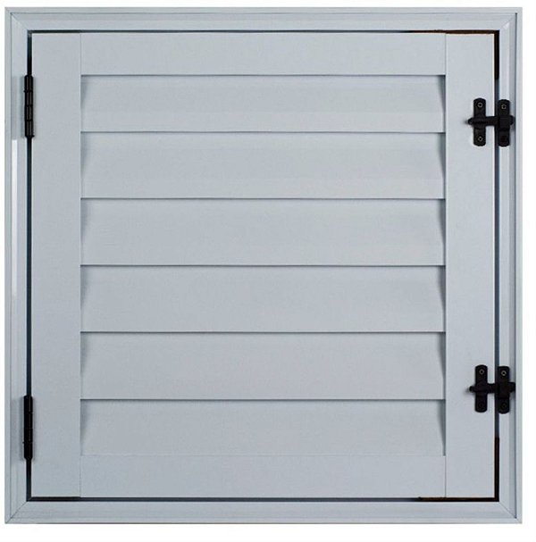 Porta abrigo alumínio branco sem ventilação linha 25 esquadrisul