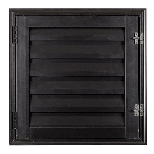 Porta abrigo alumínio preto sem ventilação linha 25 esquadrisul