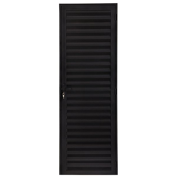 Porta palheta alumínio preto sem ventilação - linha 25