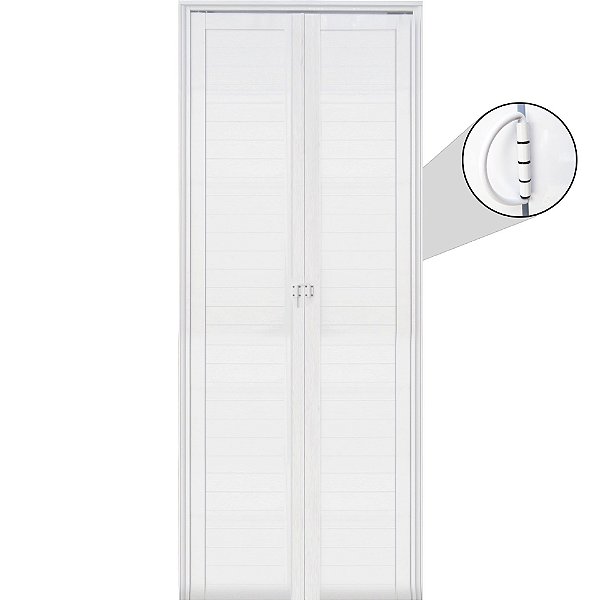 Porta camarão alumínio branco lambril com trinco - linha 25 premium lux esquadrias