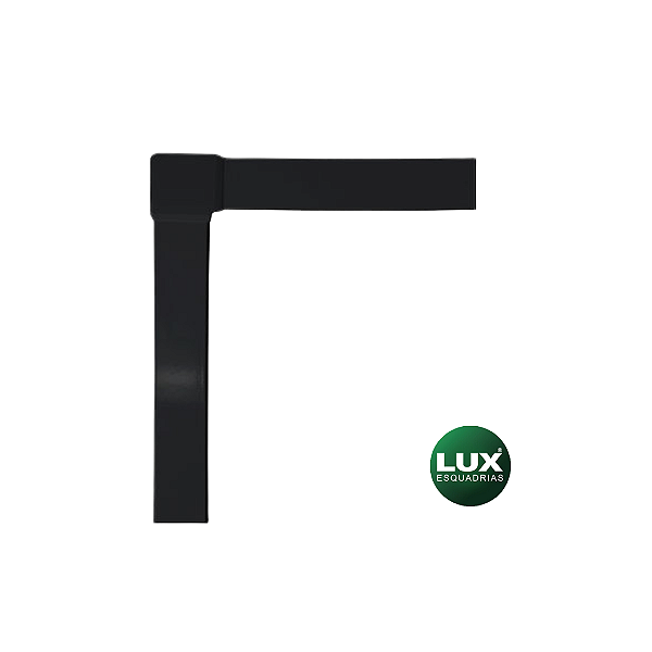 Kit arremate alumínio preto para porta lux esquadrias