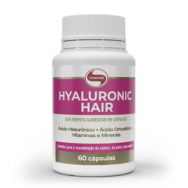 Hyaluronic Hair - 60 Cápsulas de 500mg - Vitafor