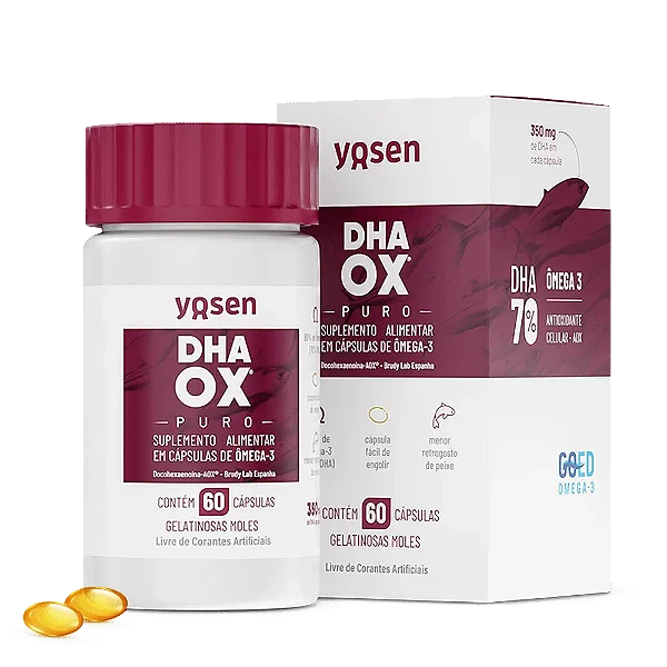Ômega 3 DHAOX® PURO DHA 60 Cápsulas– Suplemento Essencial para Saúde