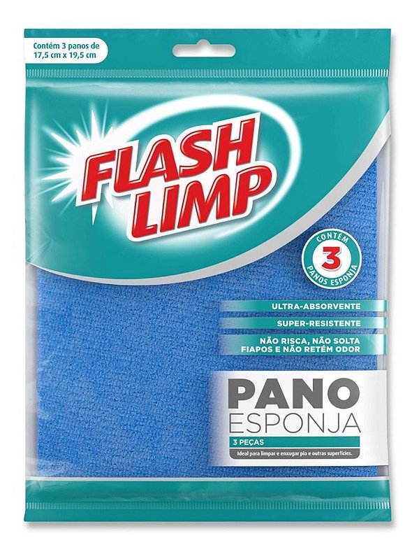 Pano Esponja 3 Peças Flash Limp