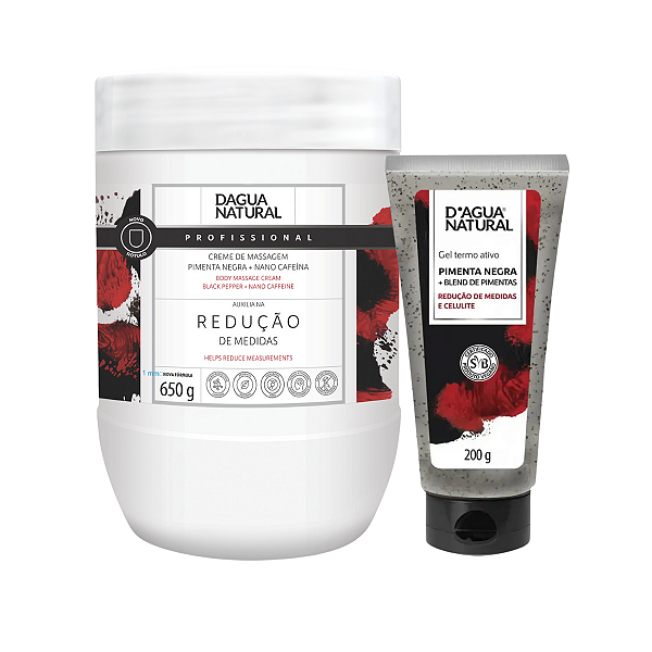 CREME PIMENTA NEGRA 650G + GEL TERMO PIMENTA NEGRA 200G