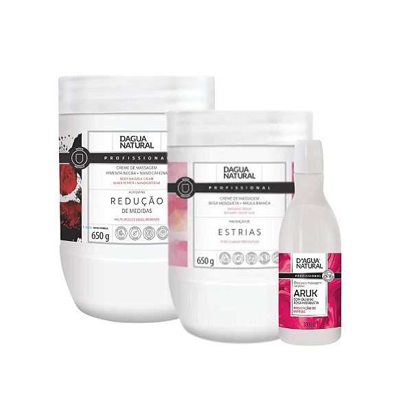 Creme Pimenta Negra + Creme Rosa Mosqueta + Oleo