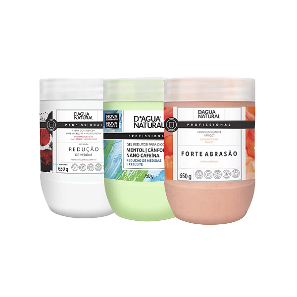 Creme Pimenta Negra 650g + Gel Redutor + Esfoliante 650g