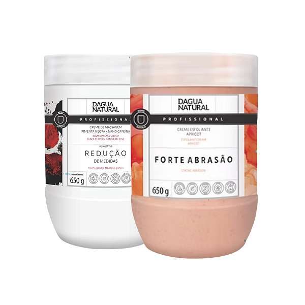 Creme Pimenta Negra + Esfoliante Forte 650g D'agua Natural