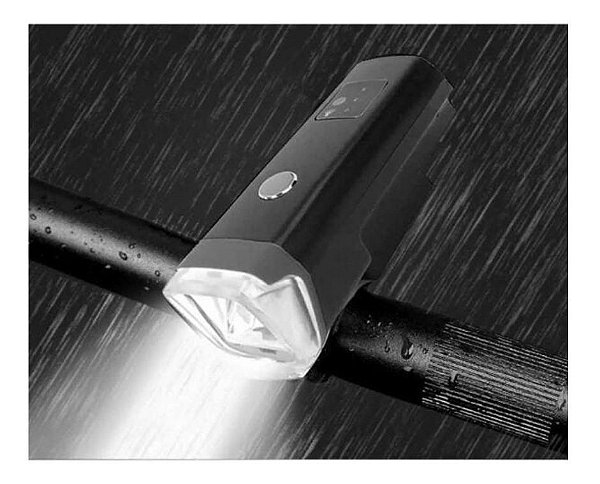 Farol Lanterna Bike Com Sensor Noturno Recarregável Jws