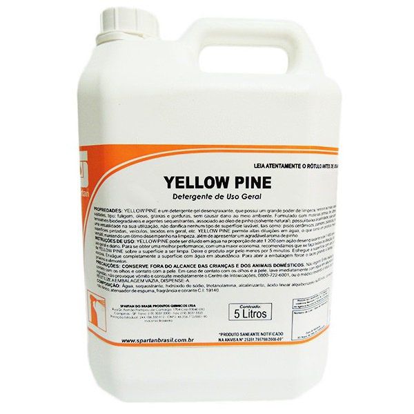 Detergente Yellow Pine Desengraxante Neutro carro Spartan 5L