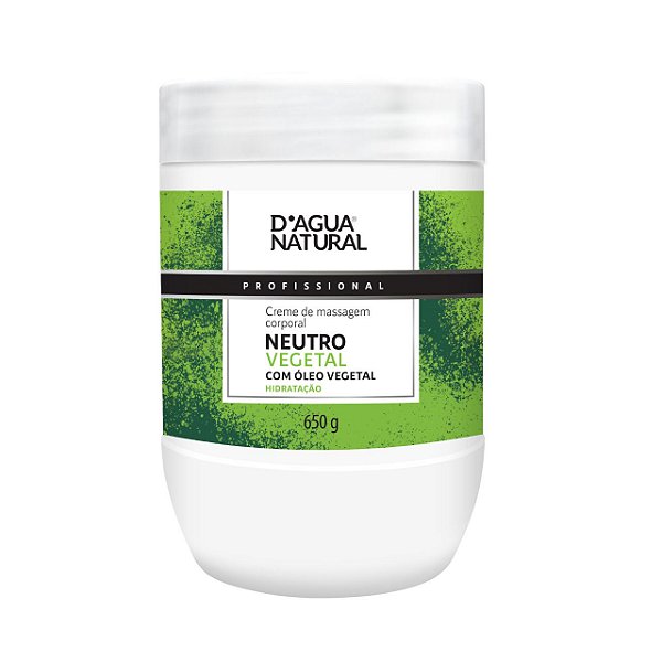 Creme Massagem Neutro Vegetal 650g D Agua Natural