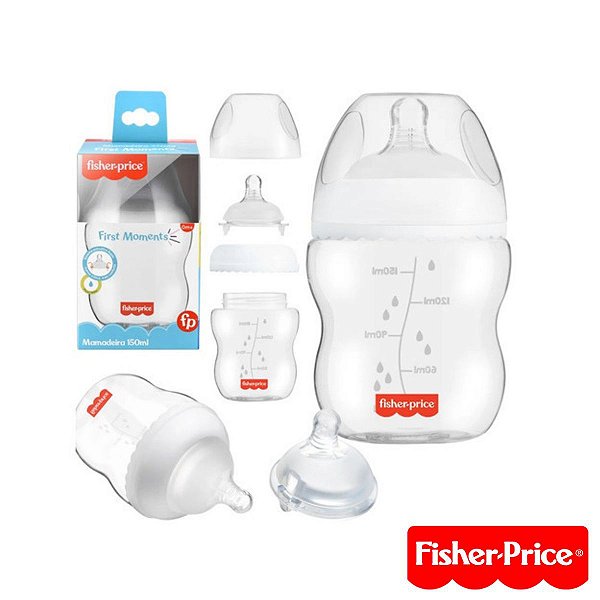 Mamadeira First Moments Clássica Livre BPA 150ml Fisher Pric