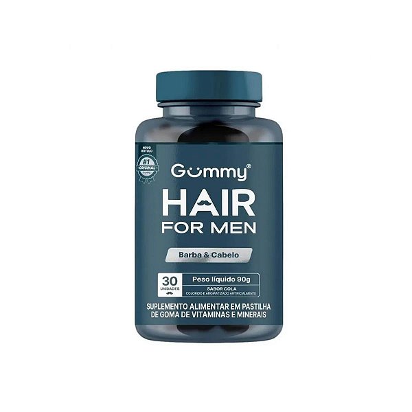 Gummy Hair For Men Barba E Cabelo Sabor Cola Com 30 Gomas