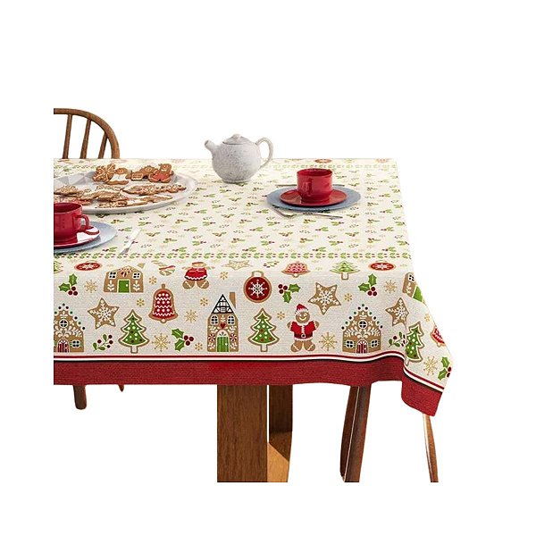 Toalha de Mesa Quadrada 1,40 x 1,40 Natal Lepper