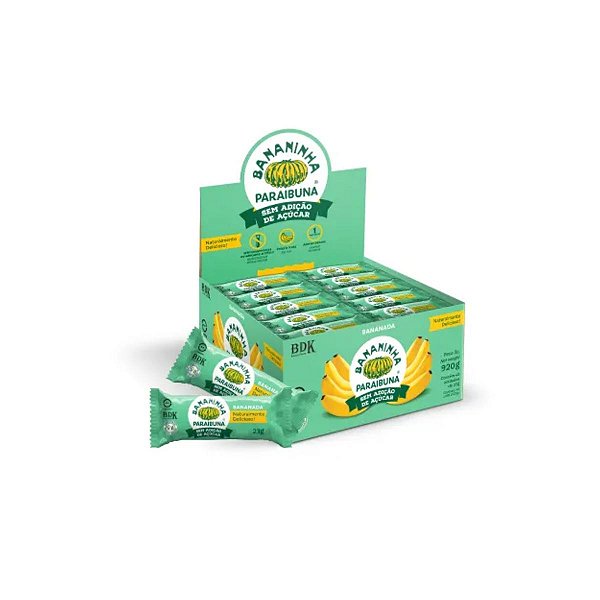 Balas de Banana 40Un Sem Açúcar Bananinha Paraibuna