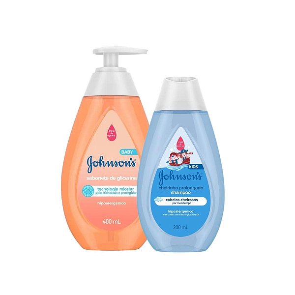 Kit Sabonete Glicerina e Shampoo Cheiro Prolongado Johnson's