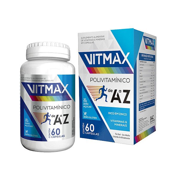 Multivitamínico A-Z Vitaminas e Mineirais 60 Cápsulas Vitmax