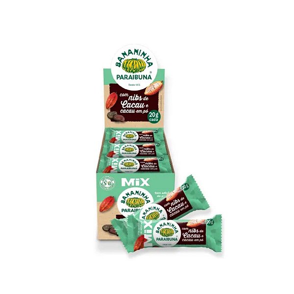Bananinha Mix Com Cacau Sem Açúcar Bananinha Paraibuna