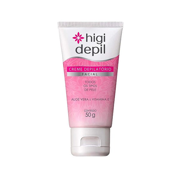 Creme Depilatório Facial Aloe Vera e Vitamina E Higi Depil