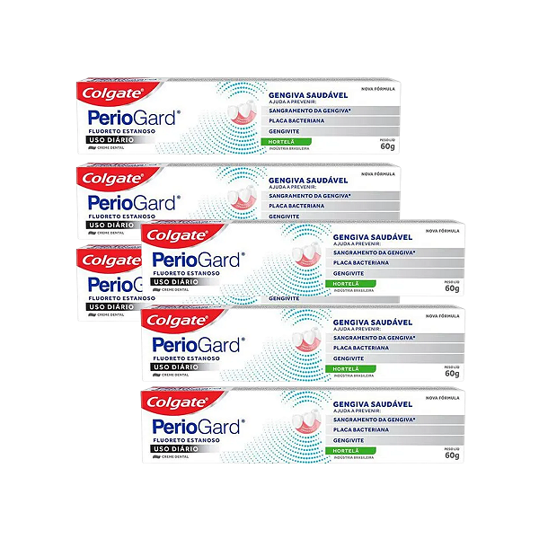 Kit 6 Creme Dental 60g Para Gengivite Periogard Colgate