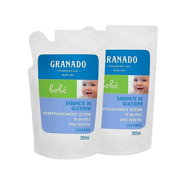 Kit 2 Refil Sabonete Líquido Glicerina Lavanda Bebê Granado