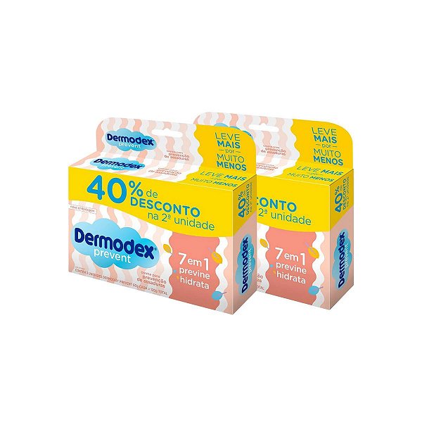 Kit 4 Creme Prevenção De Assaduras Dermodex Prevent - 60G