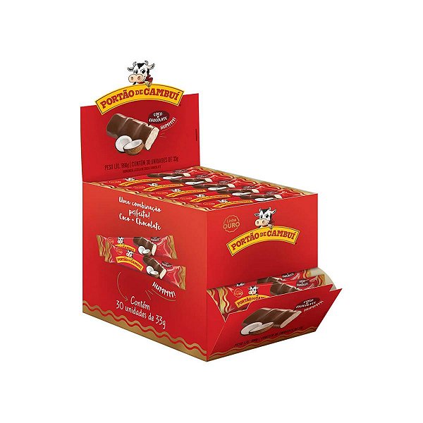 Doce de Leite com coco Cobertura de Chocolate Display 990g