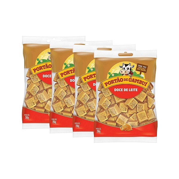 4 Doce de leite tradicional em cubos 200g Portão De Cambui