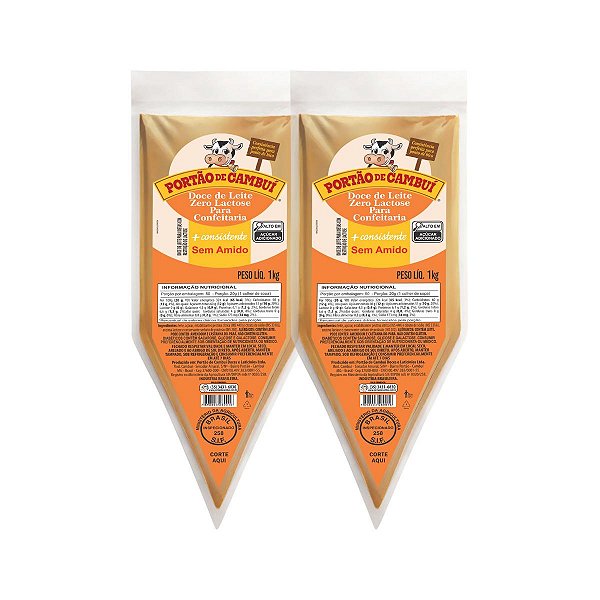 2 Bisnaga de Doce de Leite ZERO LACTOSE - Uso Profissional