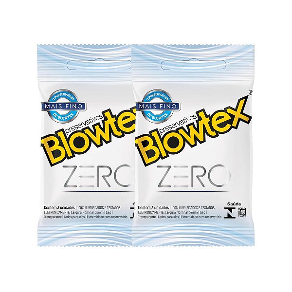 Camisinha Preservativo Blowtex Zero sachê 6 unidades