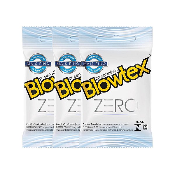 Camisinha Preservativo Blowtex Zero sachê 9 unidades