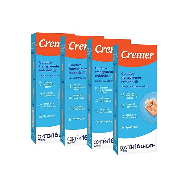 4 Curativo Redondo Transparente 16 Unidades Cada Cremer