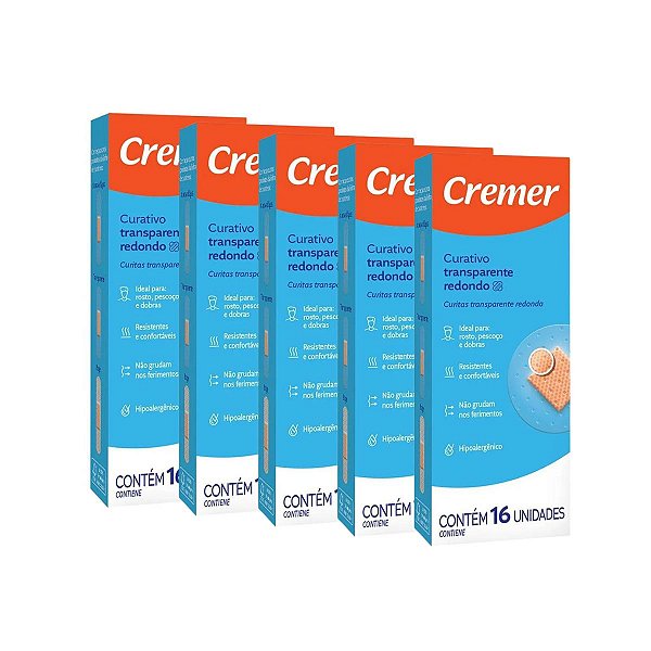 5 Curativo Redondo Transparente 16 Unidades Cada Cremer