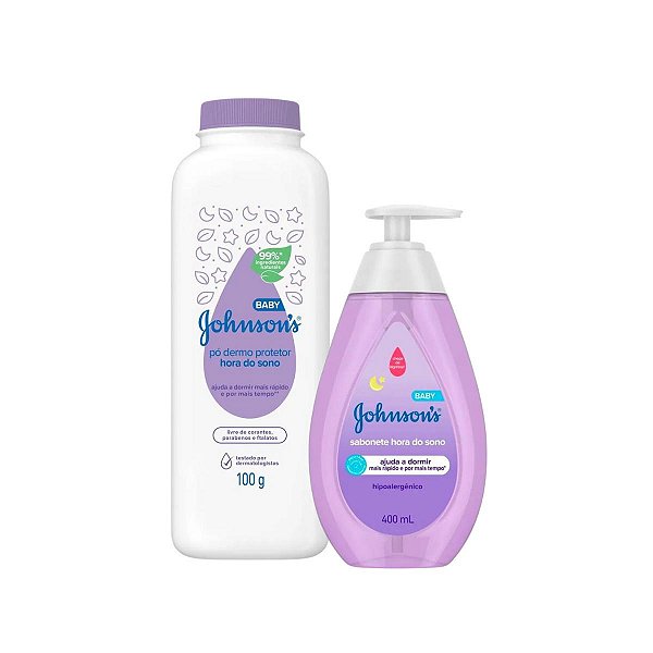 Kit sabonete Liquido e Talco Hora do Sono Johnson's baby