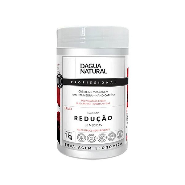 Creme De Massagem Redutor Pimenta Negra D'agua Natural 1kg