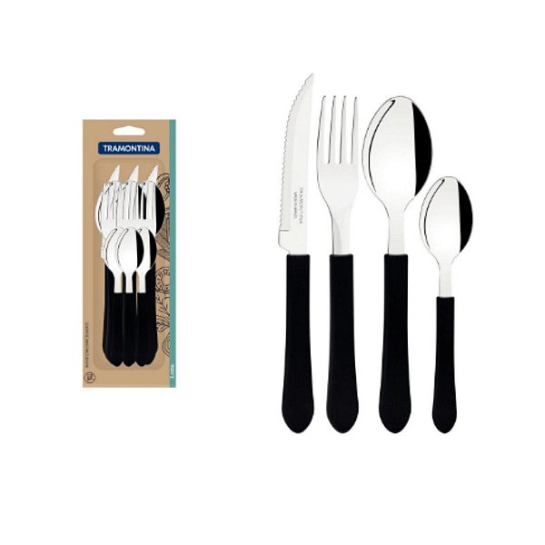 Faqueiro Leme 12 Peças com Lâminas em Aço Inox Tramontina