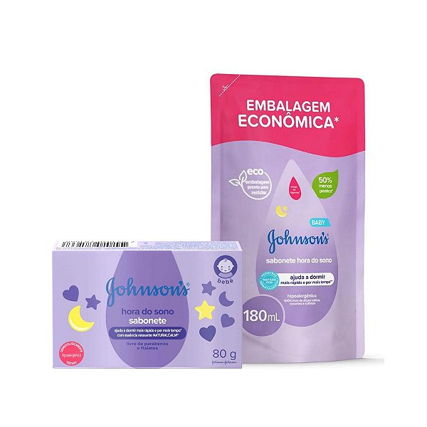 Kit Sabonete Hora do Sono Liquido e Barra Johnson's