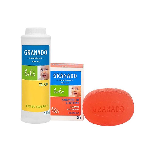 Kit Sabonete Barra Calêndula  90g e Talco 100g Granado