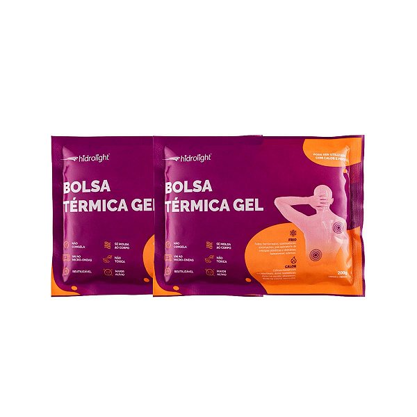 2 Bolsa Gel Térmica compressa Dores 200g Quente e Frio