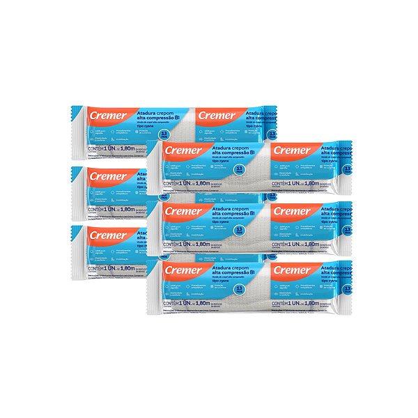 6 Atadura de Crepom Tipo Cysne 10cm x 1,8m 13 Fios Cremer