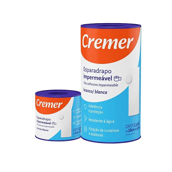 Kit Esparadrapo Impermeável  5cm e 10cm Cremer
